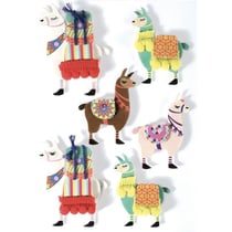 6 STICKERS LAMA EFFET 3D - 60