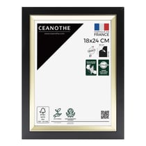 Cadre photo Actual noir doré 18x24 cm
