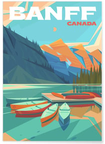 Affiche ville Banff | A3 : 29,7x42cm