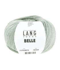Pelote de Coton à tricoter et crocheter BELLE - Lang Yarns 74 Vert