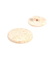 Bouton rond à queue écorces de riz blanc