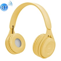 Qualité Sonore Hifi Casque Bluetooth Macaron Autonomie Longue Durée Support Appels Micro SD AUX 3.5mm Jaune YONIS