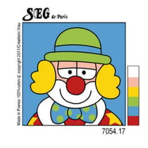 Kit canevas Soudan Clown 20x20cm