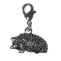 Breloque Hérisson en métal argenté 1,9x1cm