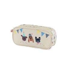 Trousse rectangulaire SPA chiot 22 CM - 2 Compartiments Party dog Blanc