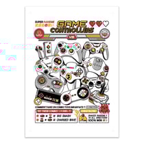 Affiche 30x40 cm - Game controllers - Paiheme Studio