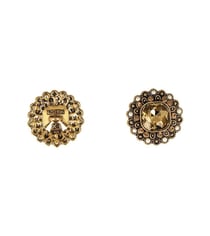 Lot de 6 boutons strass or