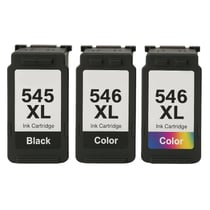 Cartouches Compatibles CANON PG-545 CL-546 Pixma IP 2800 à 2850/MG 2400 à 3053/MX 490, 494, 495/TR 4500 à 4651/TS 205 à 3452