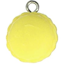 MégaCréa - Macaron pâte polymère Ø 15 mm Citron