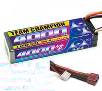 Batterie Lipo 3S 11.1V 4000mAh 50C Team Champion (138x46x25mm) Dean