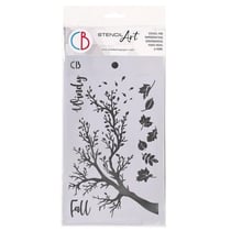 Pochoir plastique souple réutilisable 24 x 14.5 cm Ciao Bella WINDY FALL 58