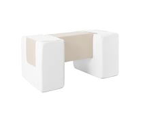 3 blocs en mousse blanc cappuccino - Velinda
