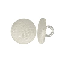 Lot de 6 boutons recouvert satin (9mm - Ivoire)