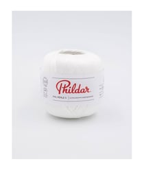 Cotons à Crocheter PHIL PERLE 5 - Phildar Blanc
