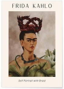 Affiche Frida Kahlo «Self Portrait with Braid» | A3 : 29,7x42cm