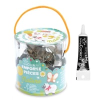 16 emporte-pièces Nature + Stylo de glaçage noir