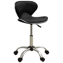 Chaise fauteuil siège de bureau informatique étude similicuir noir 02_0024041