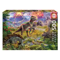 Puzzle Rencontre entre dinosaures 500 pièces - Educa