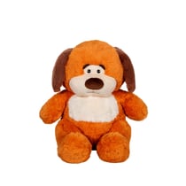 Peluche - Peluche > Chien Marron Clair et Beige, Oreilles Marrons Foncées – 40 cm