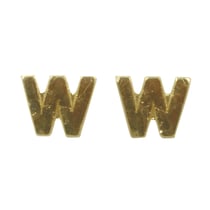 Lettres en cire - W - , or, 9mm 2 pces