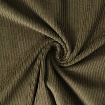 Tissu Velours Grosses côtes Kaki