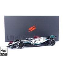 Voiture miniature de collection - SPARK - MERCEDES-AMG W13 E Performance - Belgian GP 2022 - Échelle 1/18 - Noir/Gris/Vert