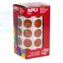 Gommettes rouleau Rond Ø 20 mm marron x 1 770