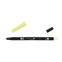Feutre de coloriage scolaire pointe brosse - TOMBOW - Jaune citron - ABT Dual Brush Pen
