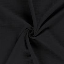 Tissu Triple gaze de coton Noir