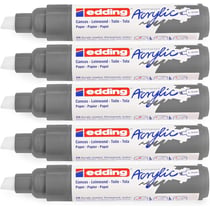 Marqueur peinture EDDING - Anthracite - Pointe biseautée 5-10 mm - Lot de 5