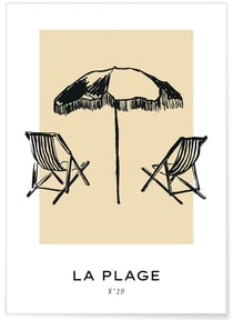 Affiche La plage | A3 : 29,7x42cm