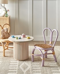 Chaise pour Enfant Violette en Rotin Intérieur Extérieur Chambre Salle de Jeux Fait à la Main Style Boho
