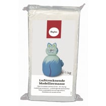 Pâte à modeler séchant à l'air, 1kg, blanc