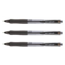 Lot de 3 stylos bille UNI-BALL - Laknock SN100/14 - Noir - Pointe large