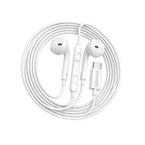 Mayaxess Écouteurs pour Galaxy Z Fold 7 Filaires USB-C avec Micro intégré Blanc