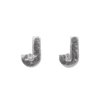 Lettres en cire - J - , argent, 9mm, 2 pces