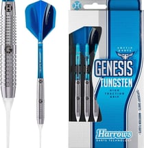 Fléchettes Genesis Tungsten soft 16g B - Harrows - Bleu
