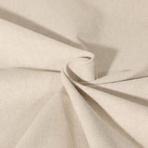 Tissu Toile de Coton aspect Lin Aubiane uni Beige