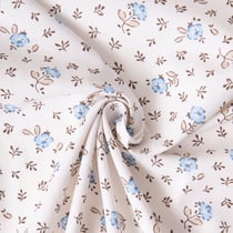Tissu Coton imprimé Arty Fleuris Olymp sur fond Ecru