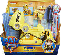 Pat patrouille le film : ruben et son camion toupie transformable - figurine chien - vehicule de luxe - paw patrol - spin master - 20133389
