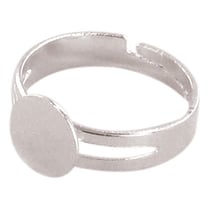 MégaCréa DIY - Bagues plateau 9 mm Argenté 2 pièces