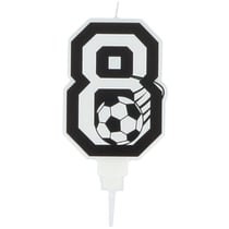 Bougie Football Chiffre 8 - 8.5 cm