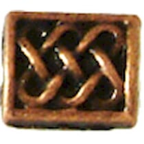MégaCréa - Perle métal rectangle plat 7 mm Cuivré 10 pièces