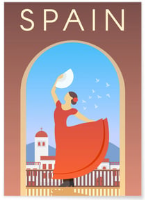 Poster Espagne | A3 : 29,7x42cm