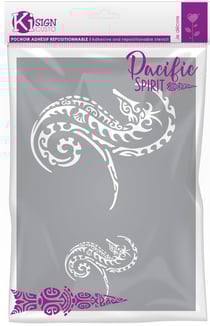 Pochoir adhésif pour tissu Hippocampe maori A4