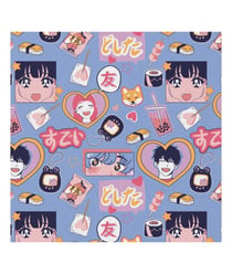 Tissu coton love de 150 cm de largeur INLOVEBLEU vendu par 50 cm
