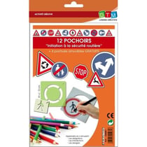 Graine Créative - Pochoir Sécurité routière 12 pièces + 4 gratuits