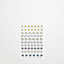 Les stickers météo - 9 x 13 cm - papier recyclé