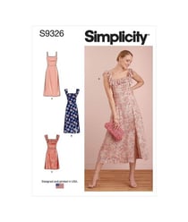 Patron Simplicity 9326 - Robe Femme à bretelles avec haut ajusté du 34 au 50 (FR) S9326.H5 taille n°FR 42-50
