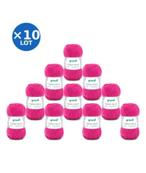 Lot de 10 pelotes COTTON QUICK UNI de Gründl – 500 g de coton mercerisé certifié Oeko-Tex 128 Rose